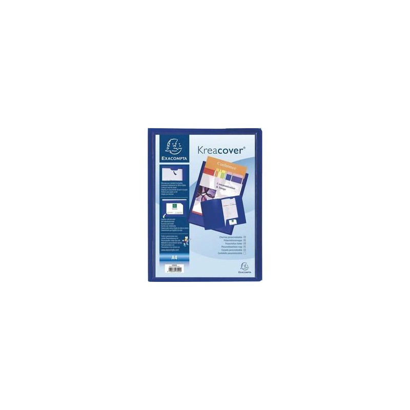 EXACOMPTA Chemise à 2 rabats personnalisable CARTOCOM de . En polypropylène. Coloris bleu. EXACOMPTA Chemise à 2 rabats personnalisable CARTOCOM de . En polypropylène. Coloris bleu.