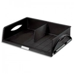 LEITZ Corbeille Sorty format A4 Jumbo - Noir- L 49 x H 12,5 x P 38,5 cm