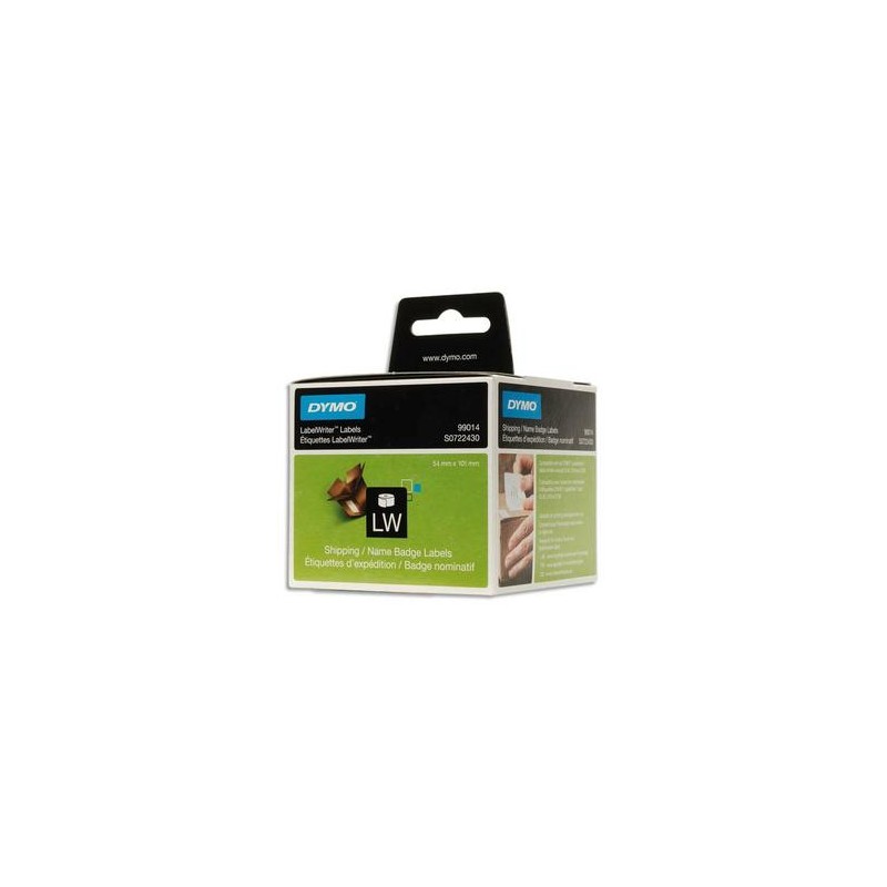 DYMO Rouleaux de 220 étiquettes badge adhésif permanent 54x101mm S0722430 DYMO Rouleaux de 220 étiquettes badge adhésif permanent 54x101mm S0722430