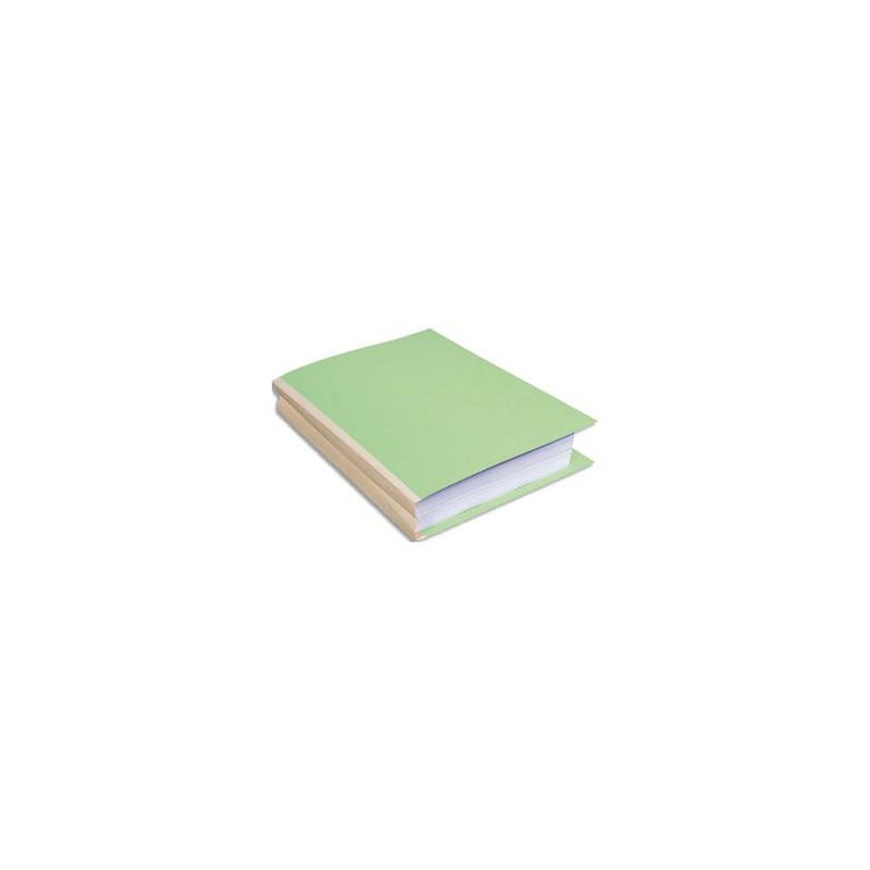 EXACOMPTA Paquet de 25 chemises à dos toilé, carte 300 grammes, dos 3cm, 24x32cm, coloris vert EXACOMPTA Paquet de 25 chemises à dos toilé, carte 300 grammes, dos 3cm, 24x32cm, coloris vert