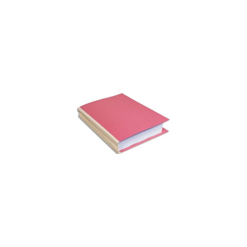 EXACOMPTA Paquet de 25 chemises à dos toilé, carte 300 grammes, dos 3cm, 24x32cm, coloris rose EXACOMPTA Paquet de 25 chemises à dos toilé, carte 300 grammes, dos 3cm, 24x32cm, coloris rose