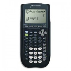 TEXAS Calculatrice graphique TI82Advanced+inclu câble USB, mode examen 2018 intégré (remplace TI82Plus)