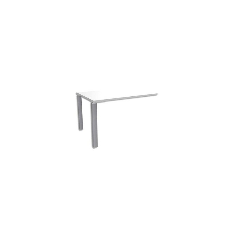SIMMOB Bureau droit 2 pieds EXPRIM - Dimensions : L120 x H72,5 x P80 cm coloris Blanc perle aluminium SIMMOB Bureau droit 2 pieds EXPRIM - Dimensions : L120 x H72,5 x P80 cm coloris Blanc perle aluminium