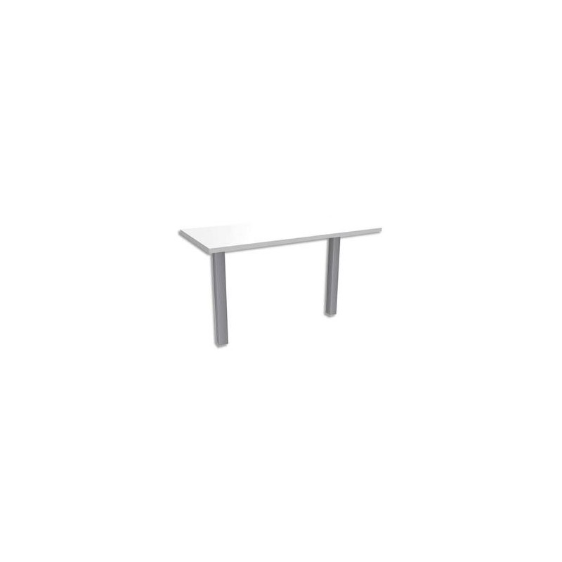 SIMMOB Retour direct sur 2 pieds EXPRIM - Dimensions : L120 x H72,5 x P60 cm Blanc perle aluminium