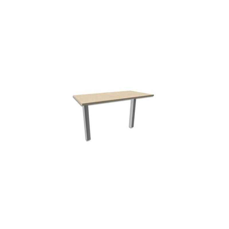 SIMMOB Retour direct sur 2 pieds EXPRIM - Dimensions : L120 x H72,5 x P60 cm Chêne clair aluminium