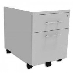 SIMMOB Caisson mobile 2 tiroirs dont 1 DS + plumier EXPRIM - Dimensions : L43 x H56 x P60 cm Blanc perle