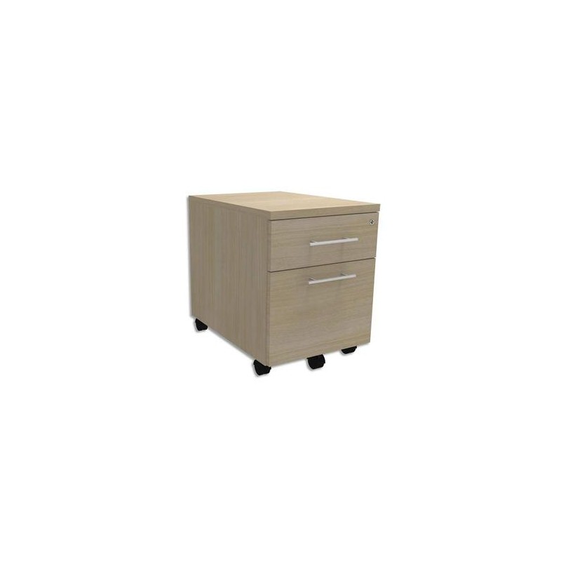 SIMMOB Caisson mobile 2 tiroirs dont 1 DS + plumier EXPRIM - Dimensions : L43 x H56 x P60 cm Chêne clair SIMMOB Caisson mobile 2 tiroirs dont 1 DS + plumier EXPRIM - Dimensions : L43 x H56 x P60 cm Chêne clair