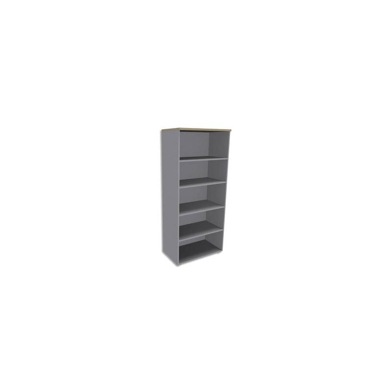 SIMMOB Armoire Haute 4 tablettes sans porte aluminium, top Chêne clair EXPRIM - Dim : L80 x H180 x P47 cm SIMMOB Armoire Haute 4 tablettes sans porte aluminium, top Chêne clair EXPRIM - Dim : L80 x H180 x P47 cm