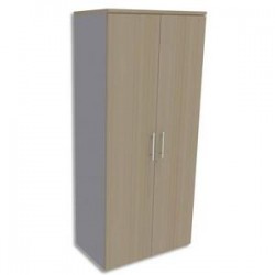 SIMMOB Armoire Haute aluminium 4 tablettes avec porte, top Chêne clair EXPRIM - Dim : L80 x H180 x P47 cm