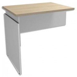 SIMMOB Retour direct INEO - Dimensions : L80 x H72,5 / 75,5 / 82 x P60 cm coloris Chêne clair Blanc perle