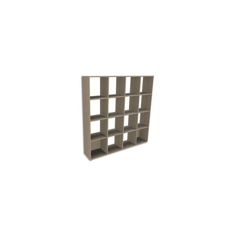 SIMMOB Armoire Cubic 16 cases INEO - Dimensions : L160 x H163 x P30 cm coloris Chêne clair blanc perle SIMMOB Armoire Cubic 16 cases INEO - Dimensions : L160 x H163 x P30 cm coloris Chêne clair blanc perle