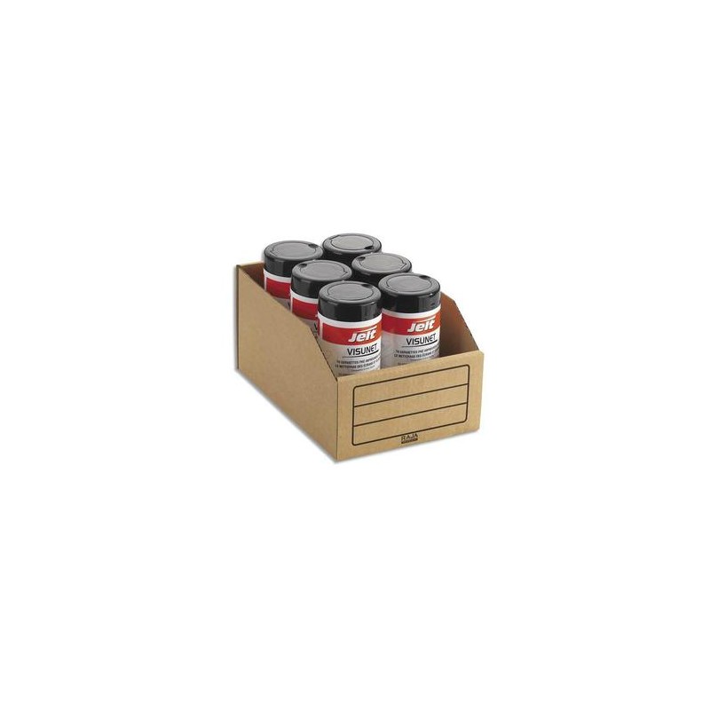 EMBALLAGE Paquet de 50 bacs à bec de stockage en carton brun - Dimensions : L20,1 x H15,2 x P30,1 cm