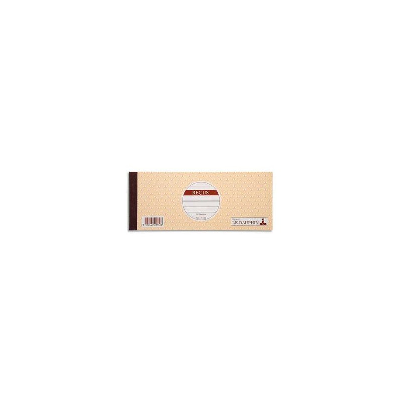 LE DAUPHIN Carnet de reçus 9 x 22,5 cm 50 feuillets 10 colonnes LE DAUPHIN Carnet de reçus 9 x 22,5 cm 50 feuillets 10 colonnes