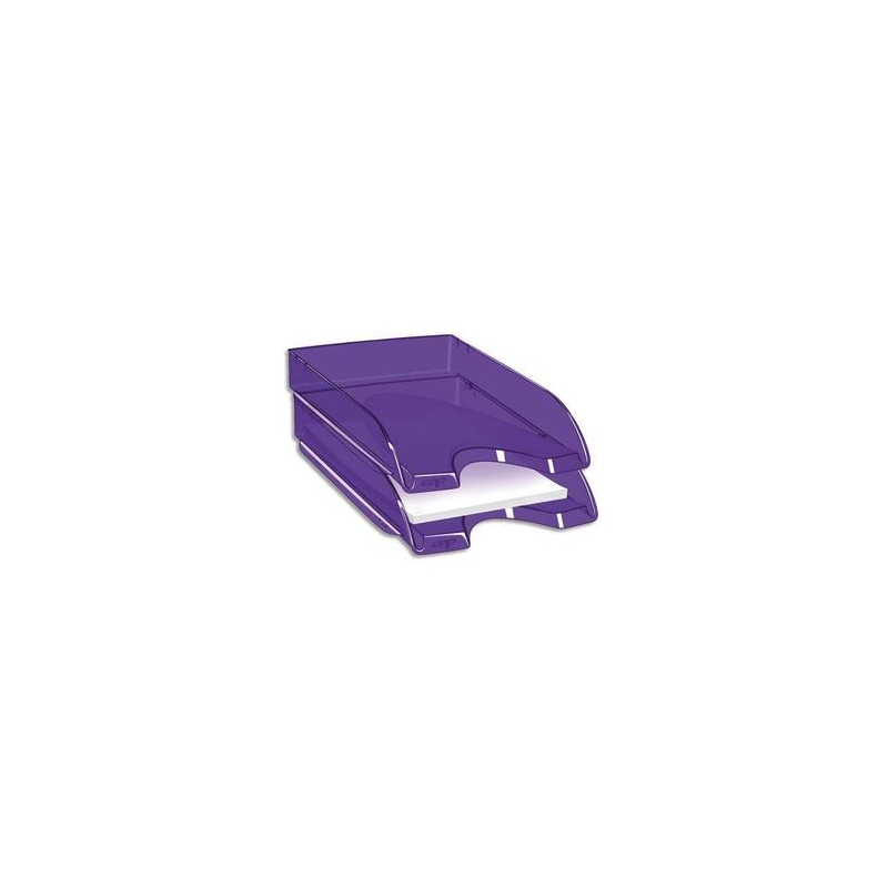 CEP Corbeille à courrier Happy ultra violet transparent. Dimensions : L34,5 x H6,4 x P26 cm CEP Corbeille à courrier Happy ultra violet transparent. Dimensions : L34,5 x H6,4 x P26 cm