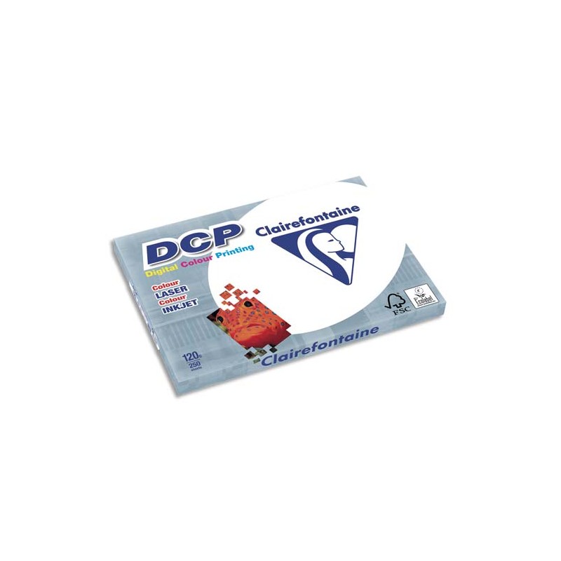 CLAIREFONTAINE Ramette de 250 feuilles papier blanc DCP copieur, laser, jet d encre couleur 120 gr A3 CLAIREFONTAINE Ramette de 250 feuilles papier blanc DCP copieur, laser, jet d encre couleur 120 gr A3