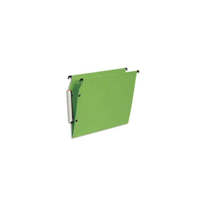 ESSELTE Paquet de 10 dossiers suspendus LMG ARMOIRE en polypro opaque. Fond V, bouton-pression. Vert ESSELTE Paquet de 10 dossiers suspendus LMG ARMOIRE en polypro opaque. Fond V, bouton-pression. Vert