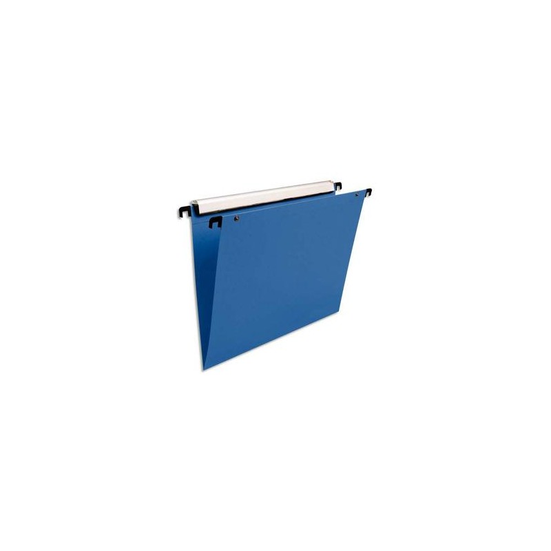 ESSELTE Paquet de 10 dossiers suspendus VMG TIROIR en polypro opaque. Fond V, bouton-pression. Bleu ESSELTE Paquet de 10 dossiers suspendus VMG TIROIR en polypro opaque. Fond V, bouton-pression. Bleu