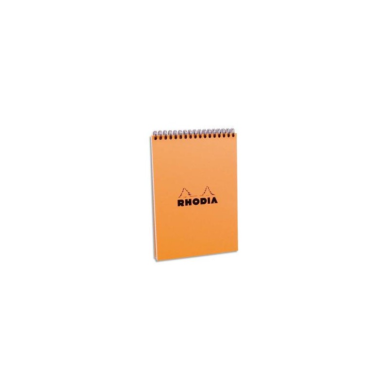 RHODIA Bloc de direction couverture reliure intégrale en-tête orange 80 feuilles format A5 réglure 5x5 RHODIA Bloc de direction couverture reliure intégrale en-tête orange 80 feuilles format A5 réglure 5x5