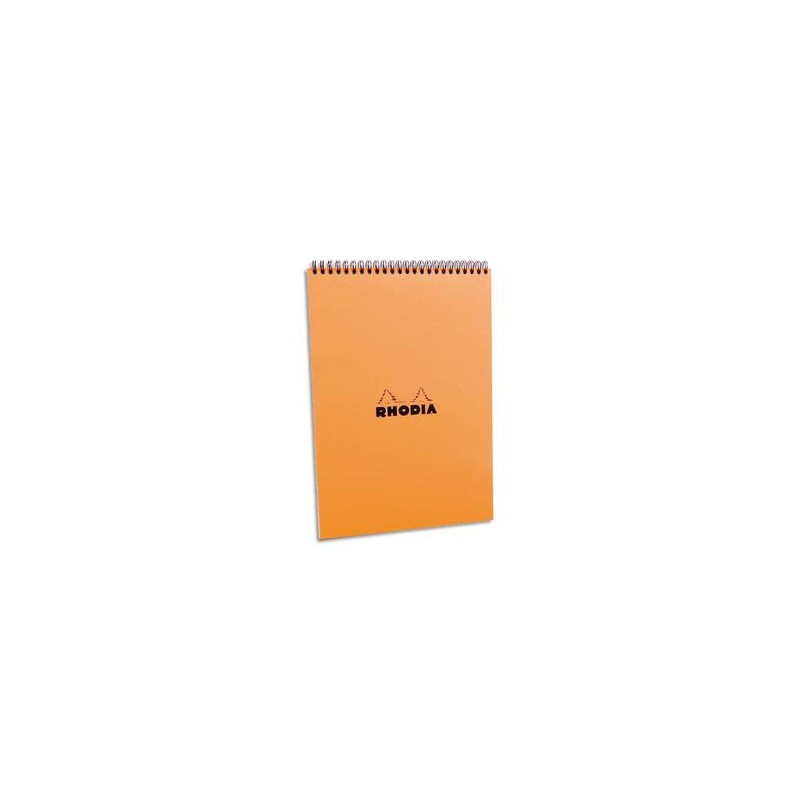 RHODIA Bloc de direction couverture reliure intégrale en-tête orange 80 feuilles format A4 réglure 5x5 RHODIA Bloc de direction couverture reliure intégrale en-tête orange 80 feuilles format A4 réglure 5x5