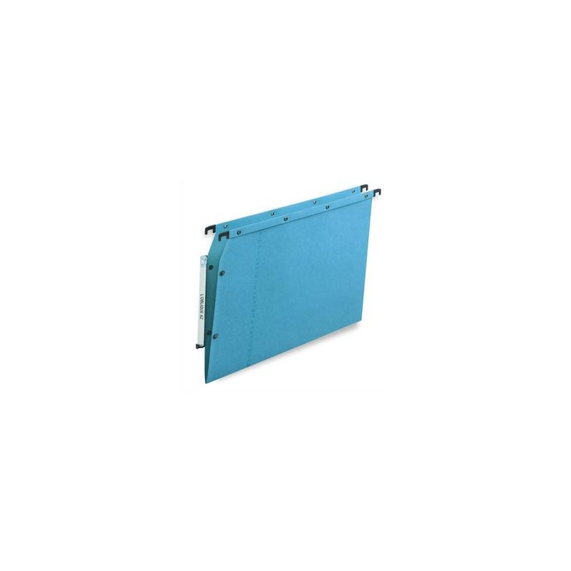 OBLIQUE AZ Boîte de 25 dossiers suspendus ARMOIRE en kraft 240g. Fond V, bouton-pression. Bleu OBLIQUE AZ Boîte de 25 dossiers suspendus ARMOIRE en kraft 240g. Fond V, bouton-pression. Bleu
