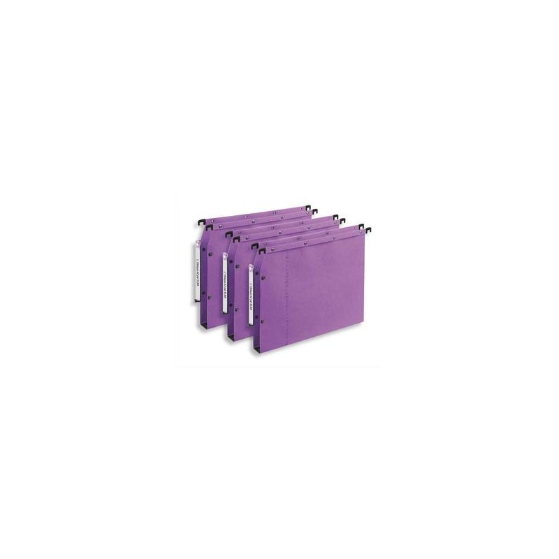 OBLIQUE AZ Boîte de 25 dossiers suspendus ARMOIRE en kraft 240g. Fond 30, bouton-pression. Lilas OBLIQUE AZ Boîte de 25 dossiers suspendus ARMOIRE en kraft 240g. Fond 30, bouton-pression. Lilas