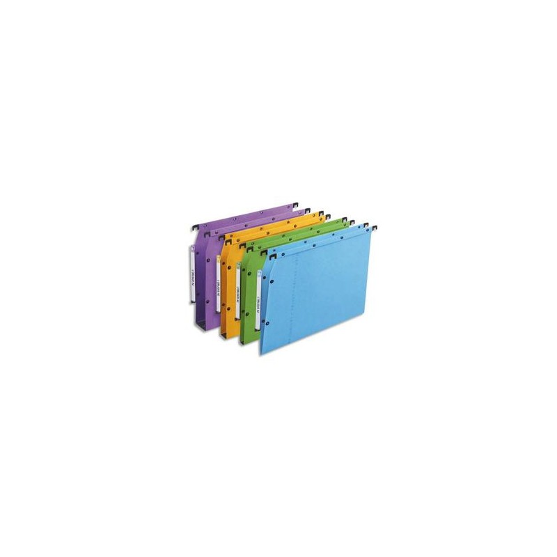 OBLIQUE AZ Boîte de 25 dossiers suspendus ARMOIRE en kraft 240g. Fond 15, bouton-pression. Assortis OBLIQUE AZ Boîte de 25 dossiers suspendus ARMOIRE en kraft 240g. Fond 15, bouton-pression. Assortis