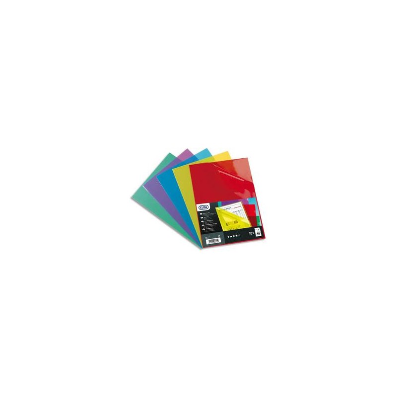 ELBA Boite de 100 pochettes coins en pvc 15/100e assortis 680115-20 ELBA Boite de 100 pochettes coins en pvc 15/100e assortis 680115-20