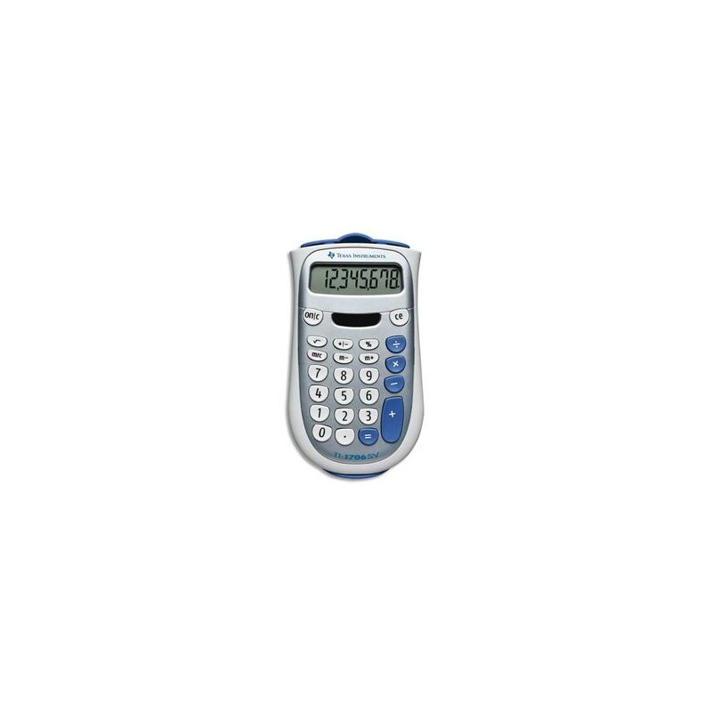 TEXAS INSTRUMENTS Calculatrice 8 chiffres TI 706SV alimentation mixte/couvercle de protection TEXAS INSTRUMENTS Calculatrice 8 chiffres TI 706SV alimentation mixte/couvercle de protection