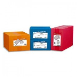 NEUTRE Boîte de 500 enveloppes blanches 80g DL 110x220 mm fenêtre 35x100 mm autocollantes