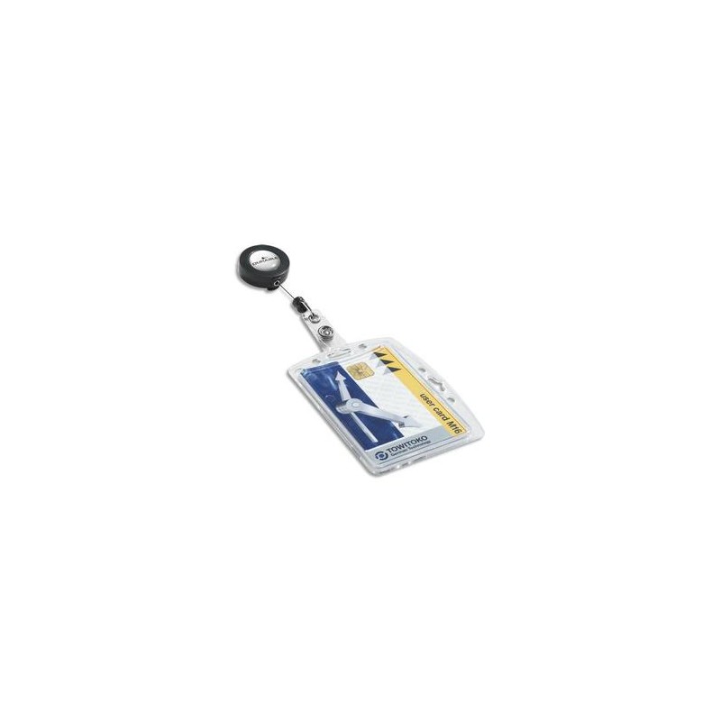 DURABLE B/10 Portes-badge avec enrouleur pour 1 carte de sécurité DURABLE B/10 Portes-badge avec enrouleur pour 1 carte de sécurité