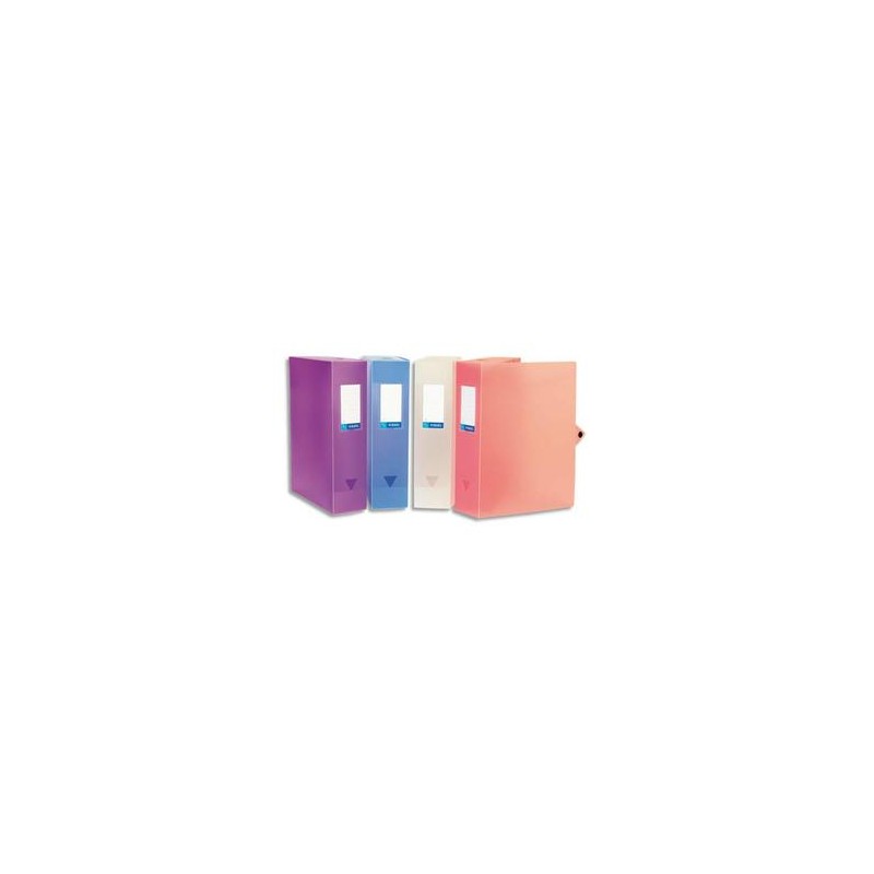 VIQUEL Boîte de classement en PP Propysoft assortis,dos 8cm,étiquette sur le dos,fermeture pression VIQUEL Boîte de classement en PP Propysoft assortis,dos 8cm,étiquette sur le dos,fermeture pression