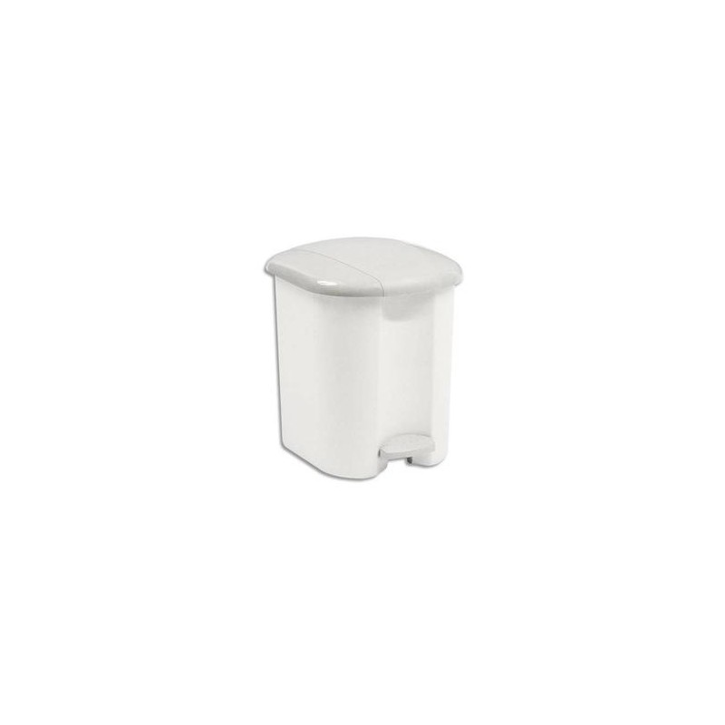 RUBBERMAID Collecteur blanc à pédale, capacité 15 litres en platsique - Dim. : L32,2 x H39 x P31,4 cm RUBBERMAID Collecteur blanc à pédale, capacité 15 litres en platsique - Dim. : L32,2 x H39 x P31,4 cm