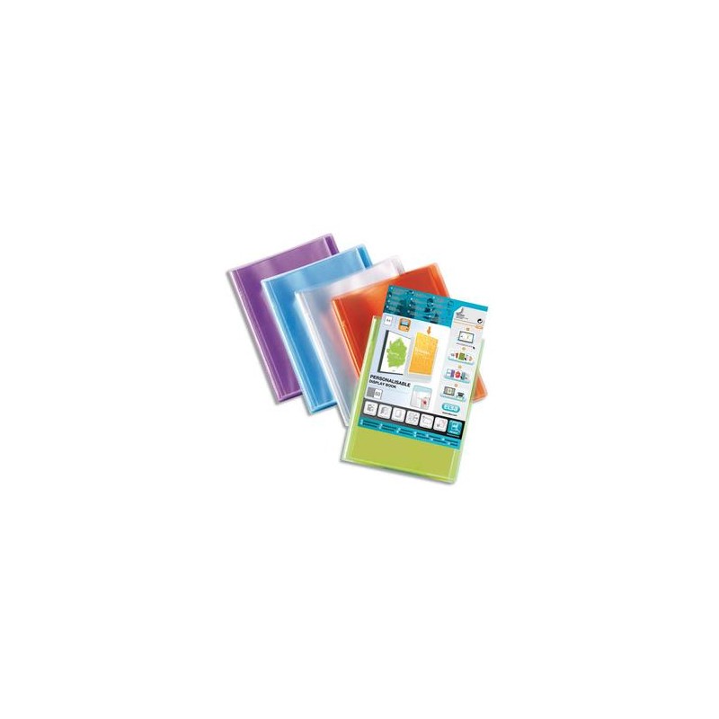 ELBA Protège documents personnalisable Transparence Perso 160 vues, 80 pochettes. Coloris assortis ELBA Protège documents personnalisable Transparence Perso 160 vues, 80 pochettes. Coloris assortis