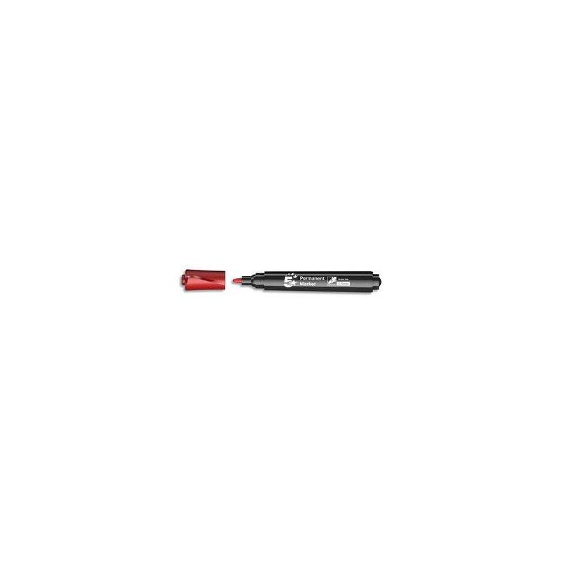 5 ETOILES Marqueur permanent pointe ogive corps plastique encre rouge à base d'alcool 5 ETOILES Marqueur permanent pointe ogive corps plastique encre rouge à base d'alcool