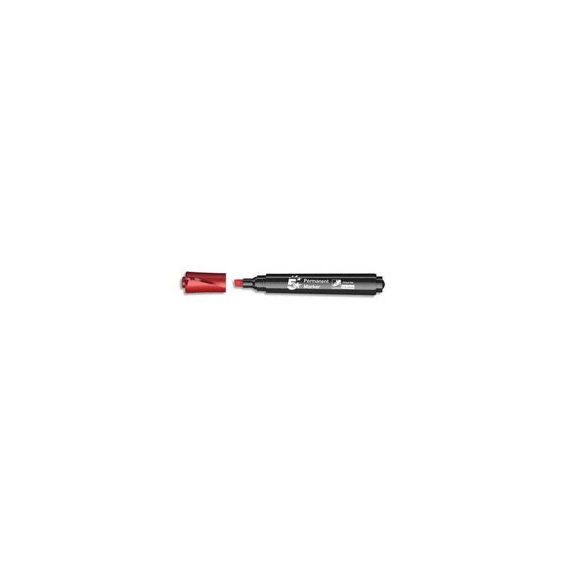5 ETOILES Marqueur permanent pointe biseautée corps plastique encre rouge à base d'alcool 5 ETOILES Marqueur permanent pointe biseautée corps plastique encre rouge à base d'alcool