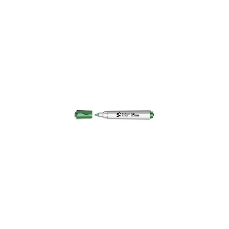5 ETOILES Marqueur effaçable à sec corps plastique pointe ogive vert 5 ETOILES Marqueur effaçable à sec corps plastique pointe ogive vert