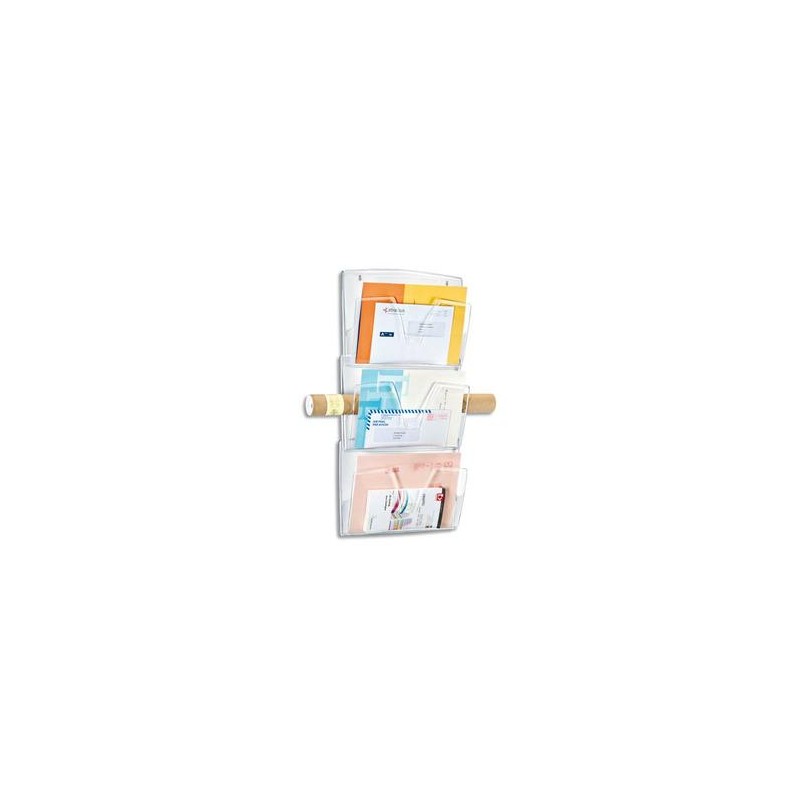 5 ETOILES Trieur mural 3 corbeilles jusqu'au format 24 x 32 cm - Dim. L36,1 x H71,8 x P8,6 cm cristal 5 ETOILES Trieur mural 3 corbeilles jusqu'au format 24 x 32 cm - Dim. L36,1 x H71,8 x P8,6 cm cristal