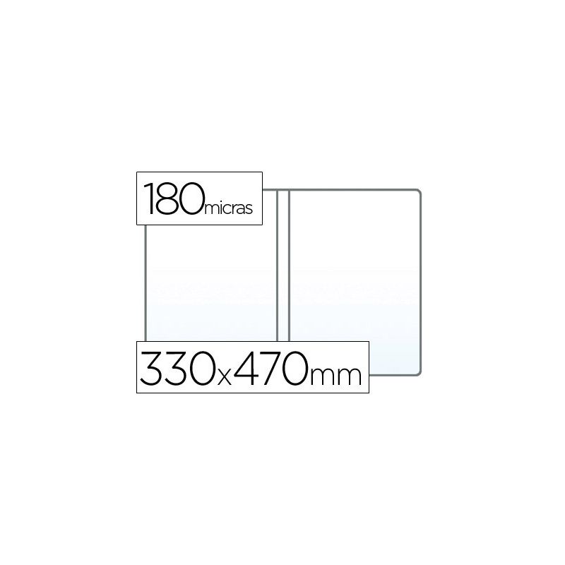Etui pvc q-connect 470x330mm 1 8/100e contour soudé transparent protection double