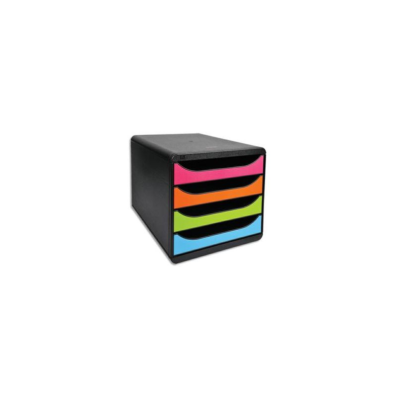 EXACOMPTA Module de classement Big-Box Noir Arlequin 4 tiroirs, en PS format A4+ L27,8 x H26,7 x P34,7 cm EXACOMPTA Module de classement Big-Box Noir Arlequin 4 tiroirs, en PS format A4+ L27,8 x H26,7 x P34,7 cm