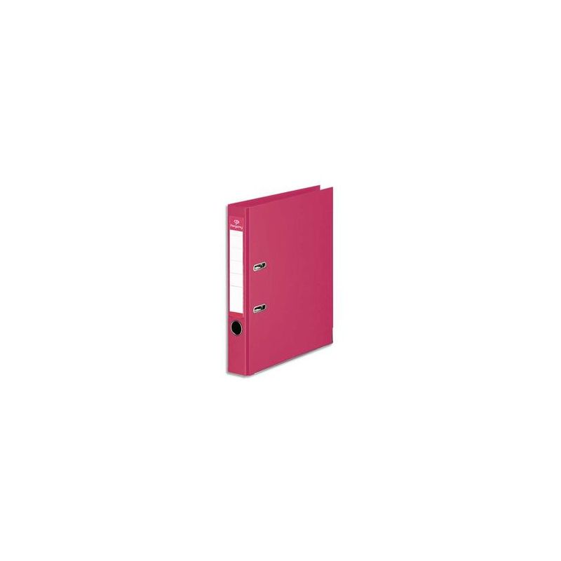 PERGAMY Classeur à levier en polypropylène intérieur/extérieur. Dos 5cm. Format A4. Coloris rose