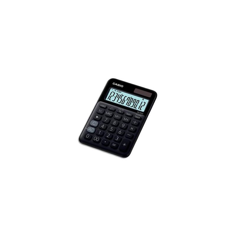 CASIO Calculatrice de bureau 12 chiffres Noire MS-20UC-BK-S-EC CASIO Calculatrice de bureau 12 chiffres Noire MS-20UC-BK-S-EC