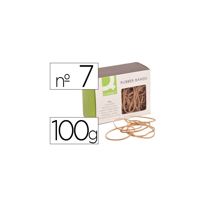 BRACELET CAOUTCHOUC Q-CONNECT N.7 70X2MM BOÎTE FENÊTRE 100G BRACELET CAOUTCHOUC Q-CONNECT N.7 70X2MM BOÎTE FENÊTRE 100G