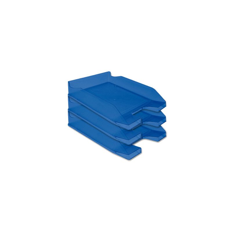 Corbeille courrier q-connect a rchivo documents a4 /24x32cm empilable 35x25.5x6.5cm coloris bleu transparent Corbeille courrier q-connect a rchivo documents a4 /24x32cm empilable 35x25.5x6.5cm coloris bleu transparent