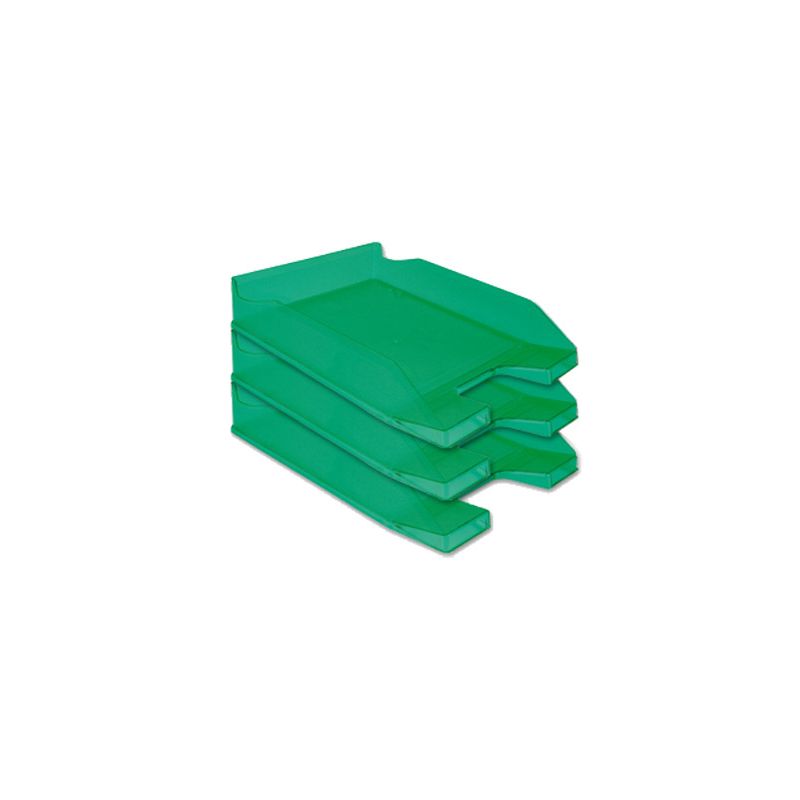 Corbeille courrier q-connect a rchivo documents a4 /24x32cm empilable 35x25.5x6.5cm coloris vert transparent Corbeille courrier q-connect a rchivo documents a4 /24x32cm empilable 35x25.5x6.5cm coloris vert transparent
