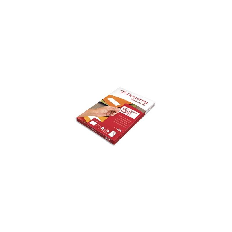  PERGAMY Boite 2100 étiquettes 63,5x38,1mm multi-usage en planche A4. Coins arrondis