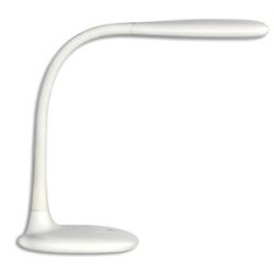 UNILUX Lampes à leds Lucy Blanche en métal gainé élastomère, hauteur 39cm, longueur bras 37cm