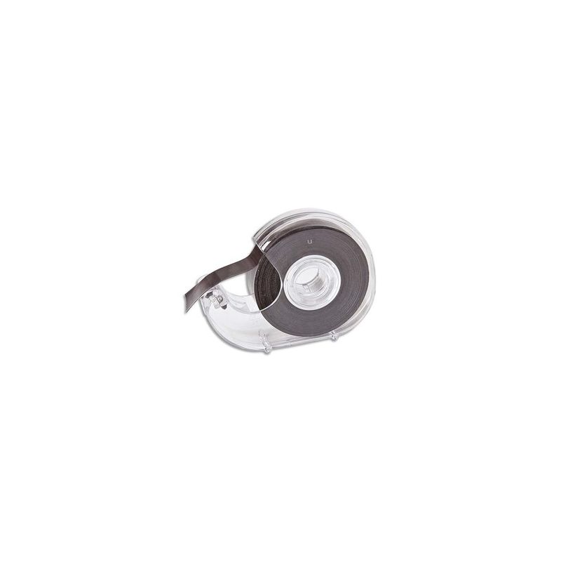 SAFETOOL Dévidoir transparent en PS + Ruban noir à bande magnétique et adhésive 19 mm x 7 mètres SAFETOOL Dévidoir transparent en PS + Ruban noir à bande magnétique et adhésive 19 mm x 7 mètres