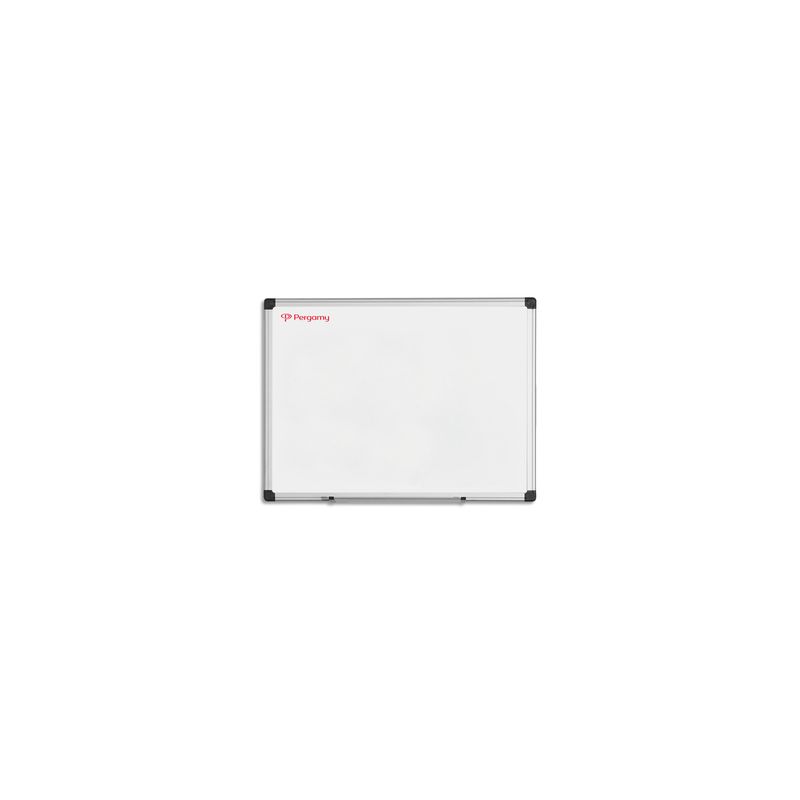 PERGAMY Tableau Blanc émaillé magnétique, cadre aluminium, Format L60 x H45 cm PERGAMY Tableau Blanc émaillé magnétique, cadre aluminium, Format L60 x H45 cm