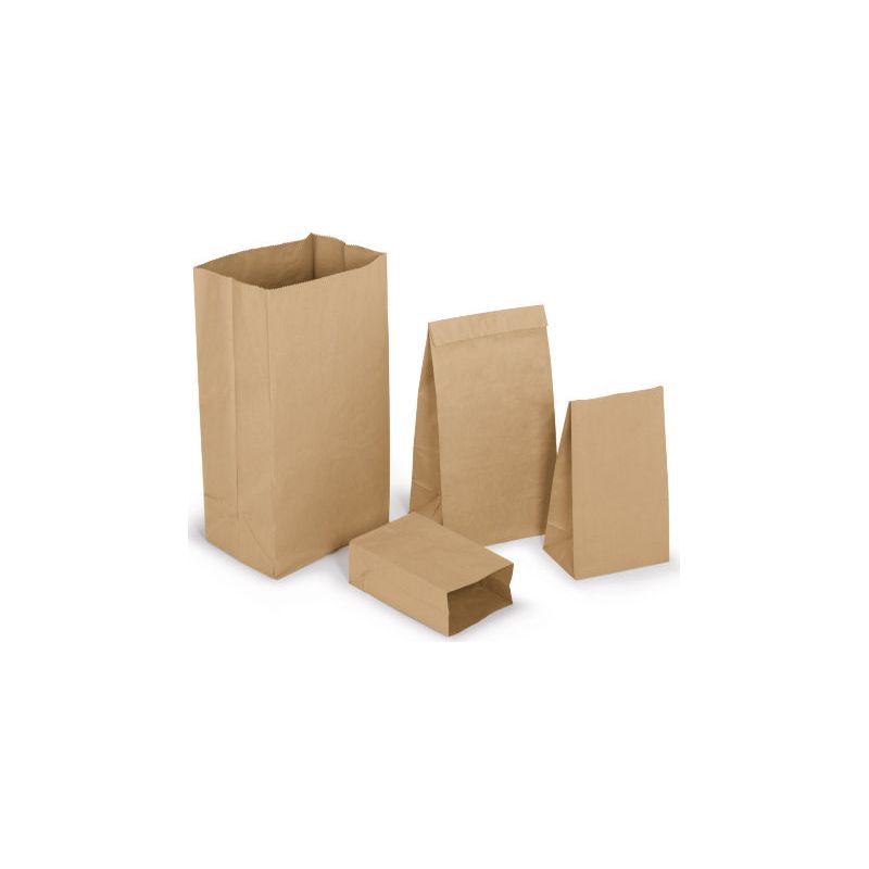 Sac kraft brun recyclé résistant sans poignées 140 g/m² 36x67 cm Sac kraft brun recyclé résistant sans poignées 140 g/m² 36x67 cm