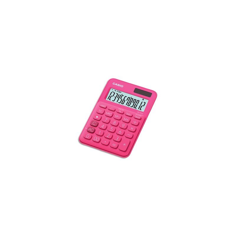 CASIO Calculatrice de bureau 12 chiffres Rouge/Rose (Fuchsia) MS-20UC-RD-S-EC CASIO Calculatrice de bureau 12 chiffres Rouge/Rose (Fuchsia) MS-20UC-RD-S-EC